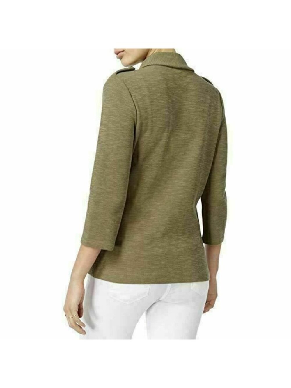 Maison Jules Green Heathered Military Jacket XXS Utility Style - Picture 2 of 7